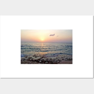 Caribbean Sunset over Seven Mile Beach in Grand Cayman Posters and Art